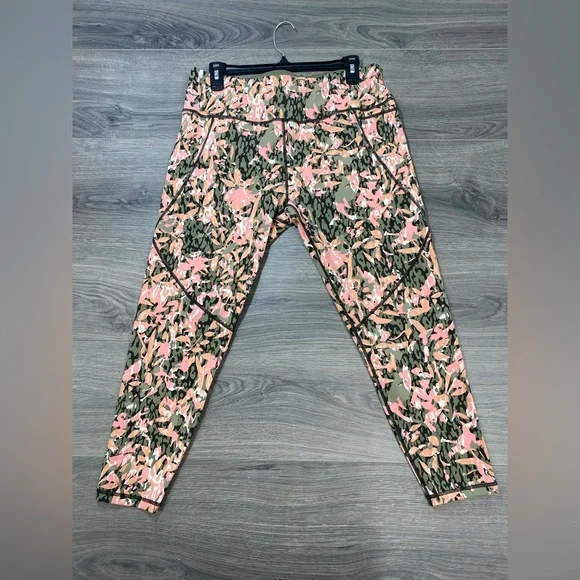 Sweaty Betty Power Pocket 7/8 Leggings Pink Green Floral Print 2XL XXL - Picture 1 of 12